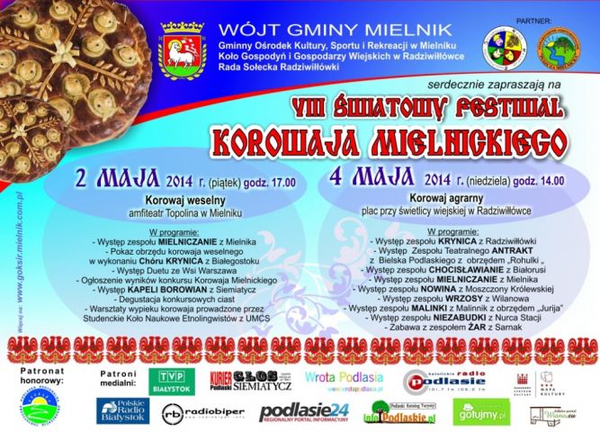Plakat VIII Światowy Festiwal Korowaja Mielnickiego 1024x768